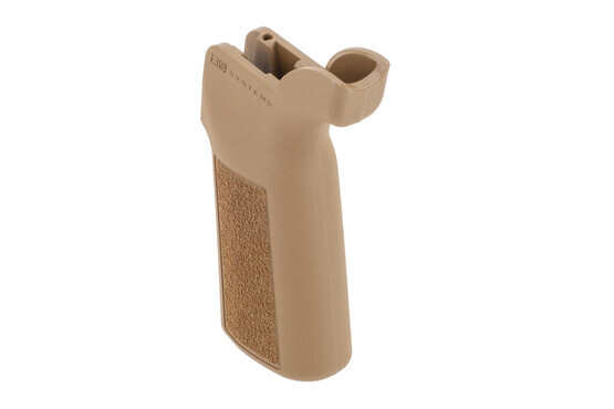 Coyote brown grip for ar15 features a vertical angle